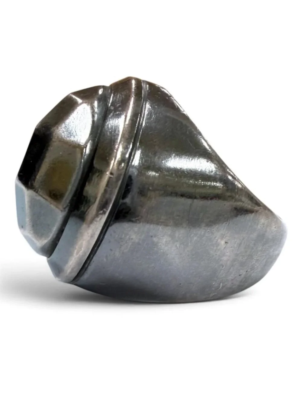 Bottega Veneta Polygon Ring Silver